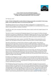 Part 3 even.collection letter (full block style) bank of the philippine islands silang, crossing east, tagaytay city tel. Em Radiation Research Trust Letter Of Notice Served On Mr Richard Adams