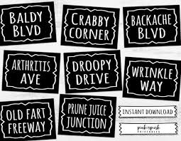 Over The Hill Birthday Signs 50th Birthday Party 40th Etsy 50th Birthday Party Signs 40th Birthday Parties 50th Birthday Party