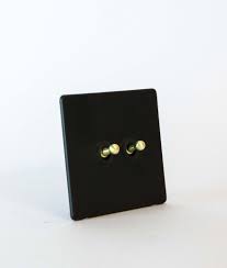Toggle Light Switch Black Double Toggle Switch With 4 Finishes Toggle Light Switch Toggle Switch Designer Light Switches