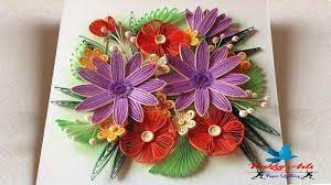 Paper Quilling How To Make Beautiful Flower Designs Paper Quilling Art Youtube Quilling Flower Designs Quilling Designs Quilling Work