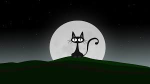 Funny black cat cartoon silhouette big eyes curl tail. Black Cat Cartoon Wallpapers Top Free Black Cat Cartoon Backgrounds Wallpaperaccess