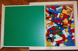 Lego Box With Handle So It Can Be Carried Around Kids Can Then Build On Green Board Lego Storage Boxes Lego Storage Craft Storage