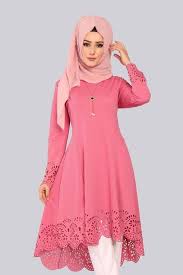 Firsat Lazer Kesim Peplum Tunik Pl670 Acik Gul Kurusu Giyim Basortusu Modasi The Dress