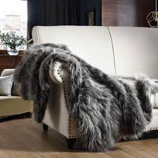 Spirithoods® as seen on shark tank. Amazon Com Luxury Faux Fur Throw Blanket Grey And Black High Pile Mixed Throw Blanket Super Warm Fuzzy Elegant Fluffy Decoration Blanket Scarf For Sofa Couch And Bed 50 X 60 Kitchen Dining