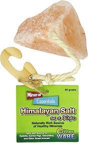 What small animal needs a salt lick? Ware Manufacturing Himalayan Salt On A Rope Small Pet Chew Treat Dry Pet Food Pet Supplies Amazon Com