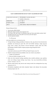 Contoh soal uts mata kuliah pembelajaran pai mi untuk mahasiswa.fe ui program ekstensi ujian tengah semester semester gasal 2010 2011 mata kuliah. Doc Soal Uas Pai Ii Nia Ervanyus Academia Edu