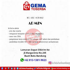 Kami mengulas tentang lowongan kerja di pt eka dura indonesia. Lowongan Kerja Pt Suraya Usaha Mandiri Bandung Januari 2021 Info Loker Bandung 2021