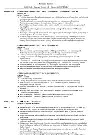 Top bank clerk cv examples + how to tips and tricks that will help your resume jump. Corporate Investment Bank Compliance Resume Samples Velvet Jobs