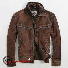 Beautiful Distressed Leather Jacket Mens Outfits Vintage Leather Motorcycle Jacket Leather Jacket Men