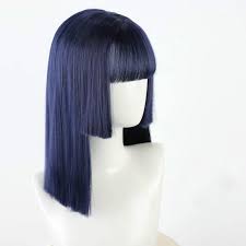The edges of my hair doesn't remain straight. Punk Hime Cut Bule Black Wig By31024 Aleeby