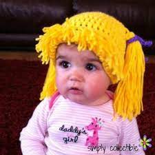 Free Tutorial Wig Hat Crochet Pattern Infant And Child Simply Collectible Crochet Crochet Wig Crochet Hats Yarn Wig