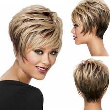 The hair color combo remains a classic for a few reasons: Ombre Dark Brown Hair Blonde Wig Synthetic Short Pixie Cut Wigs For Black Women Ebay