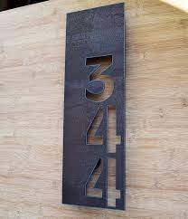 Maybe you would like to learn more about one of these? 40 Amazing Number Sign Home Design Ideas Modern House Number House Numbers Modern Address Sign