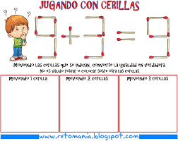 Os jogos permitem que os alunos pratiquem os conteúdos de forma interativa, além proporcionar o desenvolvimento do raciocínio. Retos Matematicos Reto Matematico 1 Jugando Con Palillos