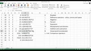 What Order Does Excel Do Calculations In Bodmas Rule Youtube
