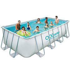 Piscine Tubulaire Rectangulaire Grise 7 32 X 3 66 X 1 32 M Oogarden
