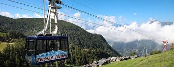 Taormina cable car (funivia) close. Funivia Buisson Chamois