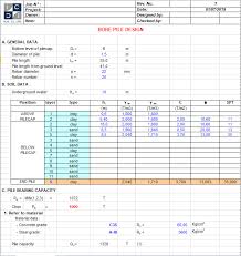 This calculator will determine the flagpole base design requirements per ibc and ubc Pile Design Xls