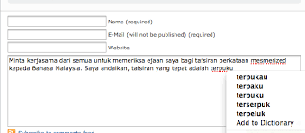 Setiap kesalahan biasa dalam bahasa melayu akan digaris merahkan. Myeja Add Ons For Firefox
