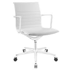 Most desk chairs offer tilt, swivel and adjustable height mechanisms for customized comfort. Vanguard Modern White Office Chair Eurway