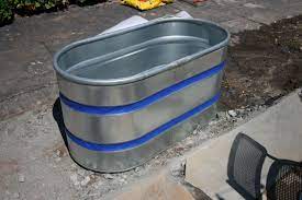 Diy Faux Copper Planters Couture House Interiors Copper Planters Stock Tank Gardening Stock Tank Garden Raised Beds