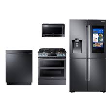 Samsung 4 Piece Kitchen Appliance Package With Familyhub Kitchen Appliances Kitchen Appliance Packages Outdoor Kitchen Appliances