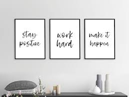 Stay Positive Work Hard Bedroom Wall Art Home Decor Etsy In 2020 Bedroom Wall Art Work Office Decor Office Decor Professional