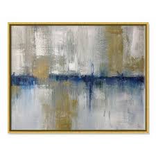 Horizon In The Mist Floater Frame Painting On Canvas Frame Color Gold Framed Size 22 H X 28 W X 2 D Painting Painting Frames Painting Prints