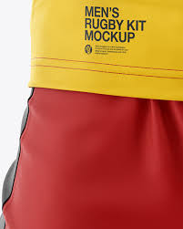 Download Men S Full Rugby Kit Mockup In Apparel Mockups On Yellow Images Object Mockups