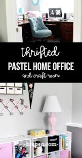 Create an entire craft room for less than $250 with these easy plans from ' just measuring up '. Mini Home Tour Pastel Thrifted Home Office Craft Room Bre Pea