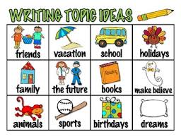Writing Topic Ideas Chart