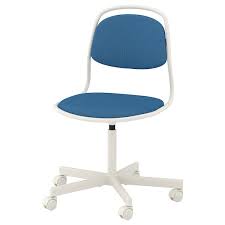 Orfjall Swivel Chair White Vissle Blue Ikea Sit back on a leather or fabric swivel chair in your living room or home office.