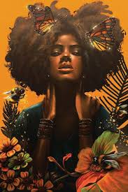 Blossom Art Print By Alvin Epps Icanvas Afro Art Female Art Black Love Art
