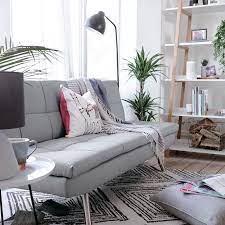 Bedroom couches give you more seating, show off your personality, and add color and texture to your space—consider them like your own personal reading nook. Grey Sofa Bed With Cushion And Throw On Diamond Pattern Rug In Living Room Sofa Bed Guest Room Living Room Furniture Layout Amazing Sofa Bed