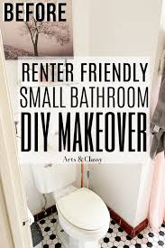 Chic Rental Bathroom Makeover Tutorial Arts And Classy Rental Bathroom Makeover Small Rental Bathroom Small Bathroom Diy