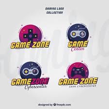 We have 2 free videojuegos vector logos, logo templates and icons. Gaming Logo Collection With Flat Design Design Plano Logotipo Design