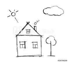 See more ideas about house drawing, drawings, line drawing. Children Drawing House Contoh Soal Pelajaran Puisi Dan Pidato Populer