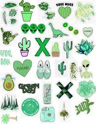 Green Lime Green Tumblr Sticker Pack Plants Nature Aliens Cactus Png Transparent Overlay Edit Tumblr Stickers Iphone Case Stickers Green Sticker