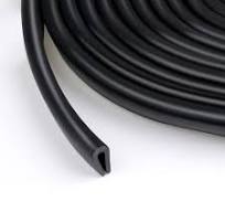 16ft U-Channel Rubber Edge Trim With Metal Clips - Fits 1.2mm-6.4mm  Thickness (Black)