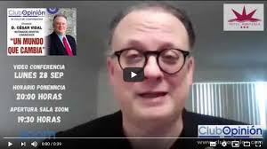 D. César Vidal, saludo e invitación a su conferencia en el Club de Opinión  Benidorm