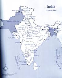 The map of India on 15 August 1947 ...
