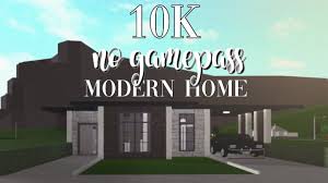 This house, unlike my previous one, requires a few of the gamepasses but. 10k No Gamepass Modern Home Roblox Bloxburg Youtube