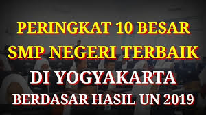 We did not find results for: Peringkat 10 Besar Smp Negeri Terbaik Di D I Yogyakarta Berdasarkan Hasil Un 2019 Youtube