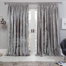 Sienna Crushed Velvet Pencil Pleat Curtains Blush Pink