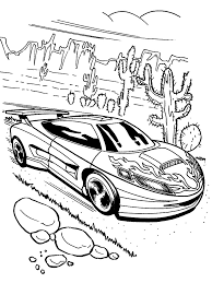 Coche De Carreras Para Colorear