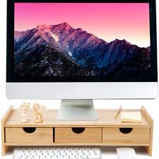 When the parcel arrived to your customs ,please pay the tax and pick up the parcel. Monitor Stand Riser Desk Organizer Bamboo 2 Tier Laptop Stand With Drawers Global Sources