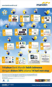 14 Tahun Bank Mandiri Diskon 50 Selama 14 Hari Non Stop Dengan Mandiri Kartu Kredit Info Mandiri Call 14000 Www Bankmandiri Co Id Kartu Kartu Kredit Hidup