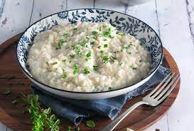 risotto a la ciboulette et au saumon