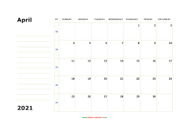 Simple, convenient, enjoy our printable calendars. Free Download Printable April 2021 Calendar Large Box Holidays Listed Space For Notes