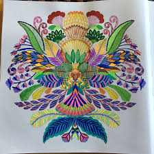 This is a cool feature and certainly putting aside the subject matter, these pages are truly some of the most creative styles for any adult coloring book i've seen. Millie Marotta S Tropical World Page 1 My First Coloring Milliemarotta Adultcoloring Tropicalworld Millie Marotta Marotta Millie Marotta Tropical